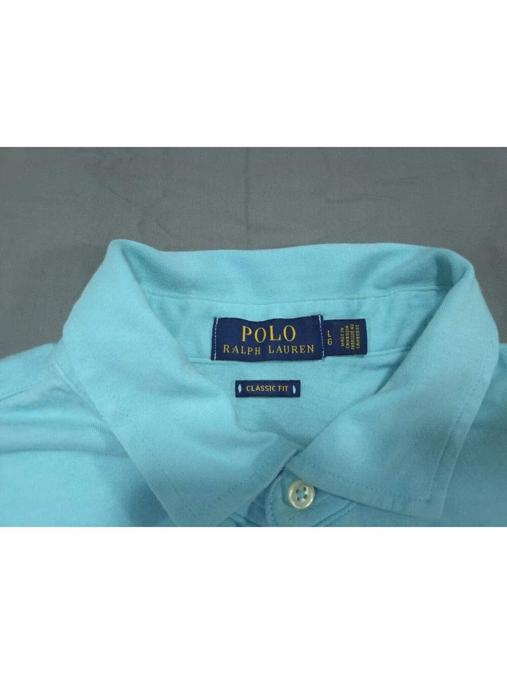 Polo Ralph Lauren Shirt Mens Large Light Sky Blue Soft Cotton Pocket Classic Fit